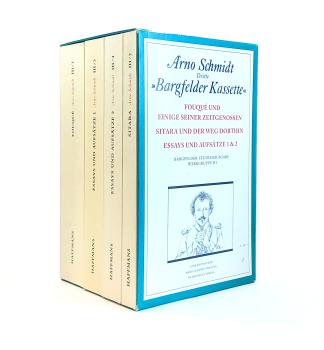 Bargfelder Ausgabe. Werkgruppe III: Essays und Biographisches. Studienausgabe der Werkgruppe III. 4 Bände in Kassette.