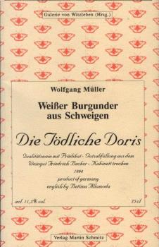 Weisser Burgunder aus Schweigen : [die Tödliche Doris ; Qualitätswein mit Prädikat - Gutsabfüllung aus dem Weingut Friedrich Becker - Kabinett trocken].