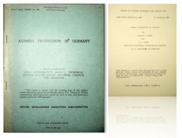 Alumina production in Germany. FIAT Final Report No. 989.