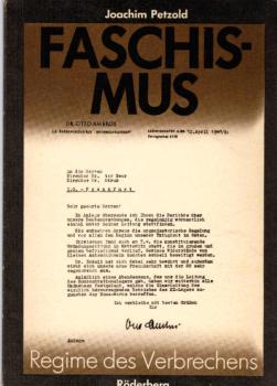 Faschismus : Regime d. Verbrechens.