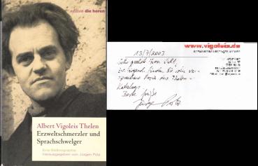 Albert Vigoleis Thelen : Erzweltschmerzler und Sprachschwelger ; Bildbiographie auf der Grundlage der Sammlung Leo Fiethen.