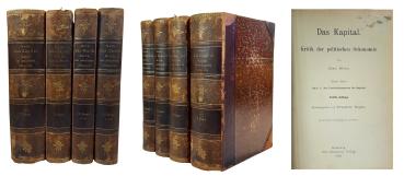 Das Kapital. Kritik der politischen Ökonomie. 3 Bde. in 4.Büchern.