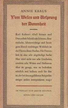 Vom Wesen und Ursprung der Dummheit.