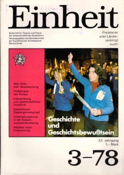 Einheit : Zeitschrift für Theorie und Praxis des Wissenschaftlichen Sozialismus. Heft 3, 33. Jahrgang.