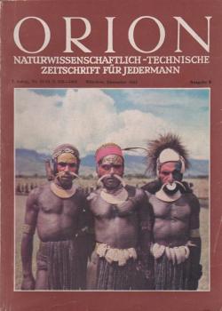 Orion. Illustrierte naturwissenschaftlich-technische Zeitschrift für Jedermann; 7. Jg. Dez. 1952, Heft 23/24