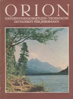 Orion. Illustrierte naturwissenschaftlich-technische Zeitschrift für Jedermann; 7. Jg. Jul. 1952, Heft 14