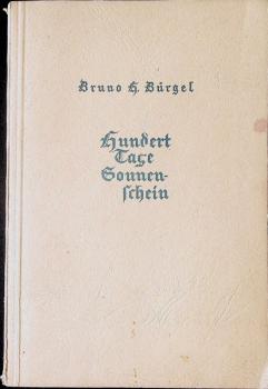 Hundert Tage Sonnenschein : Ein Buch vom Sonntag u. Alltag d. Lebens.