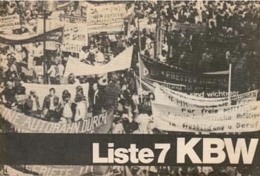 Liste 7 KBW.  Wahlaufruf zu den Kommunalwahlen in Frankfurt.