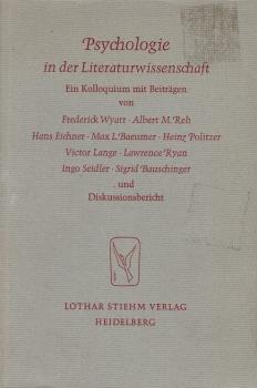 Psychologie in der Literaturwissenschaft.