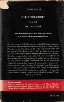 Gleichgewicht oder Hegemonie : Betrachtungen über e. Grundproblem d. neueren Staatengeschichte.