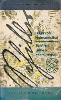 [Selbstcharakteristik] ; Schillers Selbstcharakteristik.