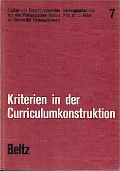 Kriterien in der Curriculumkonstruktion.