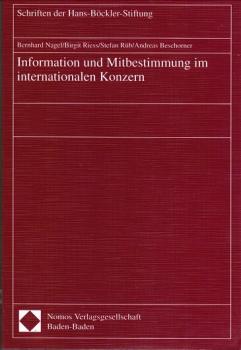Information und Mitbestimmung im internationalen Konzern (= Schriften der Hans-Böckler-Stiftung, Band 26)