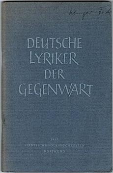 Deutsche Lyriker der Gegenwart. Daten - Hinweise - Beispiele