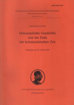 Osteuropäische Geschichte und das Ende der kommunistischen Zeit.