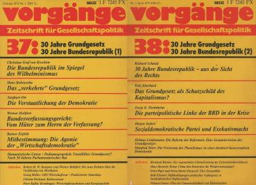 Vorgänge. Zeitschrift für Gesellschaftspolitik. Nr. 37 und 38: 30 Jahre Grundgesetz. 30 Jahre Bundesrepublik (T. 1 u. 2)