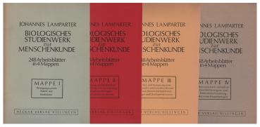 Biologisches Studienwerk zur Menschenkunde : 248 Arbeitsblätter in 4 Mappen : Mappe 1. Bewegungssystem, Skelett und Muskulatur / Mappe 2., Atmung und Blutkreislauf, Verdauung und Ausscheidung, lymphatische Organe und Infektionsabwehr / Mappe 3., Tast- und