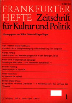 Frankfurter Hefte. Zeitschrift für Kultur und Politik. Heft 1, Januar 1980