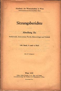 Sitzungsberichte : Abteilung 2a ; 148. Band, 5. und 6. Heft