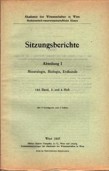 Sitzungsberichte : Abteilung 1 ; 144. Band, 3. und 4. Heft