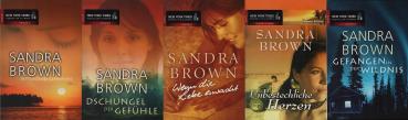 5 x Sandra Brown im Bündel : 1., Gefangen in der Wildnis; 2., Unbestechliche Herzen; 3., Wenn die Liebe erwacht; 4., Dschungel der Gefühle; 5., Bittersüßes Geheimnis