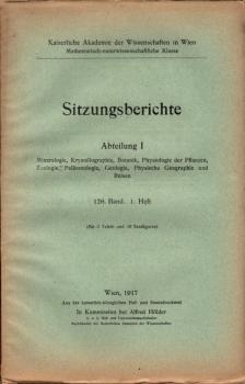 Sitzungsberichte : Abteilung 1 ; 126. Band. 1. Heft