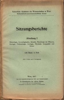 Sitzungsberichte : Abteilung 1 ; 126. Band. 8. Heft