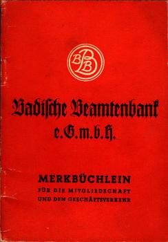 Merkbüchlein : Für die Mitgliedschaft und den Geschäftsverkehr