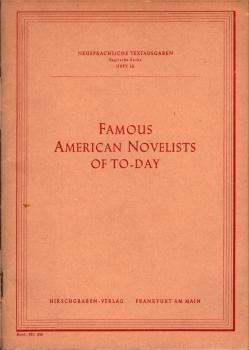 Famous American Novelists of to-day