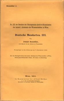 Deutsche Mundart. III.