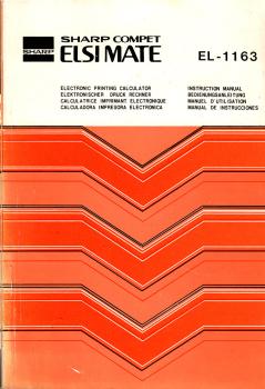 Sharp Compet Elsi Mate EL - 1163 Bedienungsanleitung