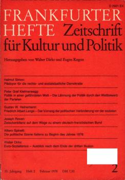 Frankfurter Hefte. Zeitschrift für Kultur und Politik. Heft 2, Februar 1978