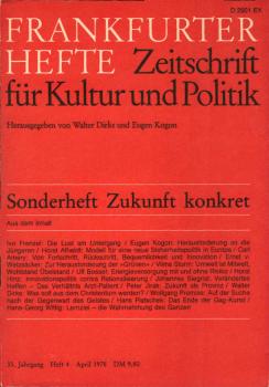 Frankfurter Hefte. Zeitschrift für Kultur und Politik. Heft 4, April 1978