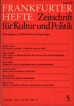 Frankfurter Hefte. Zeitschrift für Kultur und Politik. Heft 5, Mai 1978