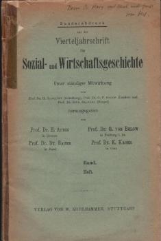 Allgemeine Wirtschaftsgeschichte des Mittelalters (= Sonderdruck aus: Vierteljahresschrift für Sozial- und Wirtschaftsgeschichte)