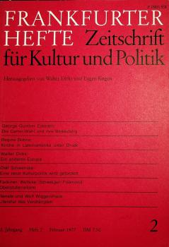 Frankfurter Hefte. Zeitschrift für Kultur und Politik. Heft 2, Februar 1977