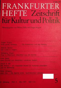 Frankfurter Hefte. Zeitschrift für Kultur und Politik. Heft 5, Mai 1977
