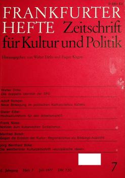 Frankfurter Hefte. Zeitschrift für Kultur und Politik. Heft 7, Juli 1977