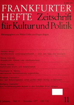 Frankfurter Hefte. Zeitschrift für Kultur und Politik. Heft 11, November 1977