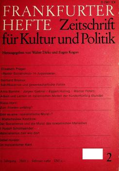 Frankfurter Hefte. Zeitschrift für Kultur und Politik. 35. Jahrgang Heft 2 Februar