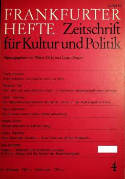Frankfurter Hefte. Zeitschrift für Kultur und Politik. 35. Jahrgang Heft 4 April