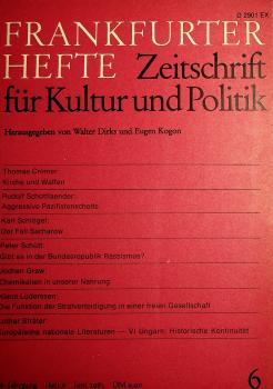Frankfurter Hefte. Zeitschrift für Kultur und Politik. 36. Jahrgang Heft 6 Juni