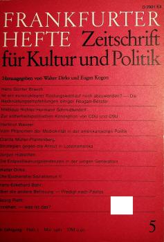 Frankfurter Hefte. Zeitschrift für Kultur und Politik. 36. Jahrgang Heft 5 Mai