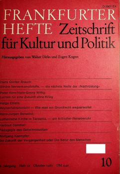 Frankfurter Hefte. Zeitschrift für Kultur und Politik. Heft 10, Oktober 1981
