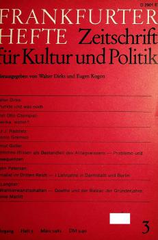 Frankfurter Hefte. Zeitschrift für Kultur und Politik. Heft 3, März 1981
