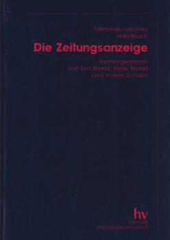Medienkundliches Handbuch, Teil: Die Zeitungsanzeige