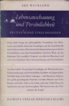 Lebensanschauung und Persönlichkeit : Aus d. Schau e. Biologen