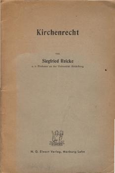 Kirchenrecht ; Teildruck aus der Einführung in die Rechtswissenschaft