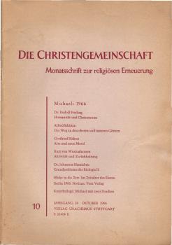 Die Christengemeinschaft : Monatsschrift zur religiösen Erneuerung. 38. Jg., Heft 10 / 1966