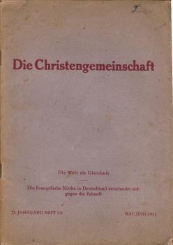 Die Christengemeinschaft : Monatsschrift zur religiösen Erneuerung. 23. Jg., Heft 5/6